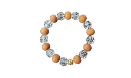 Wood Crystal Bracelet